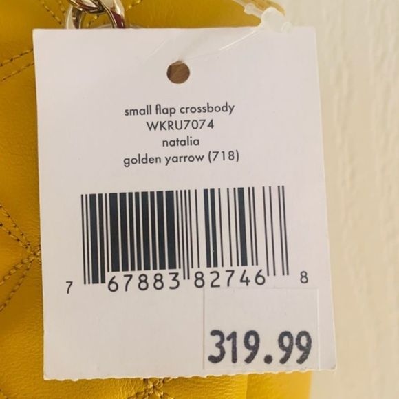 Kate Spade Mustard Yellow Quilted Natalia Chain Bag - Picture 14 of 15